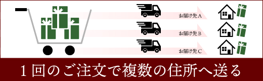 1回のご注文で複数の住所へ送る