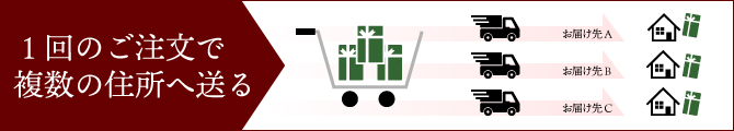 1回のご注文で複数の住所へ送る